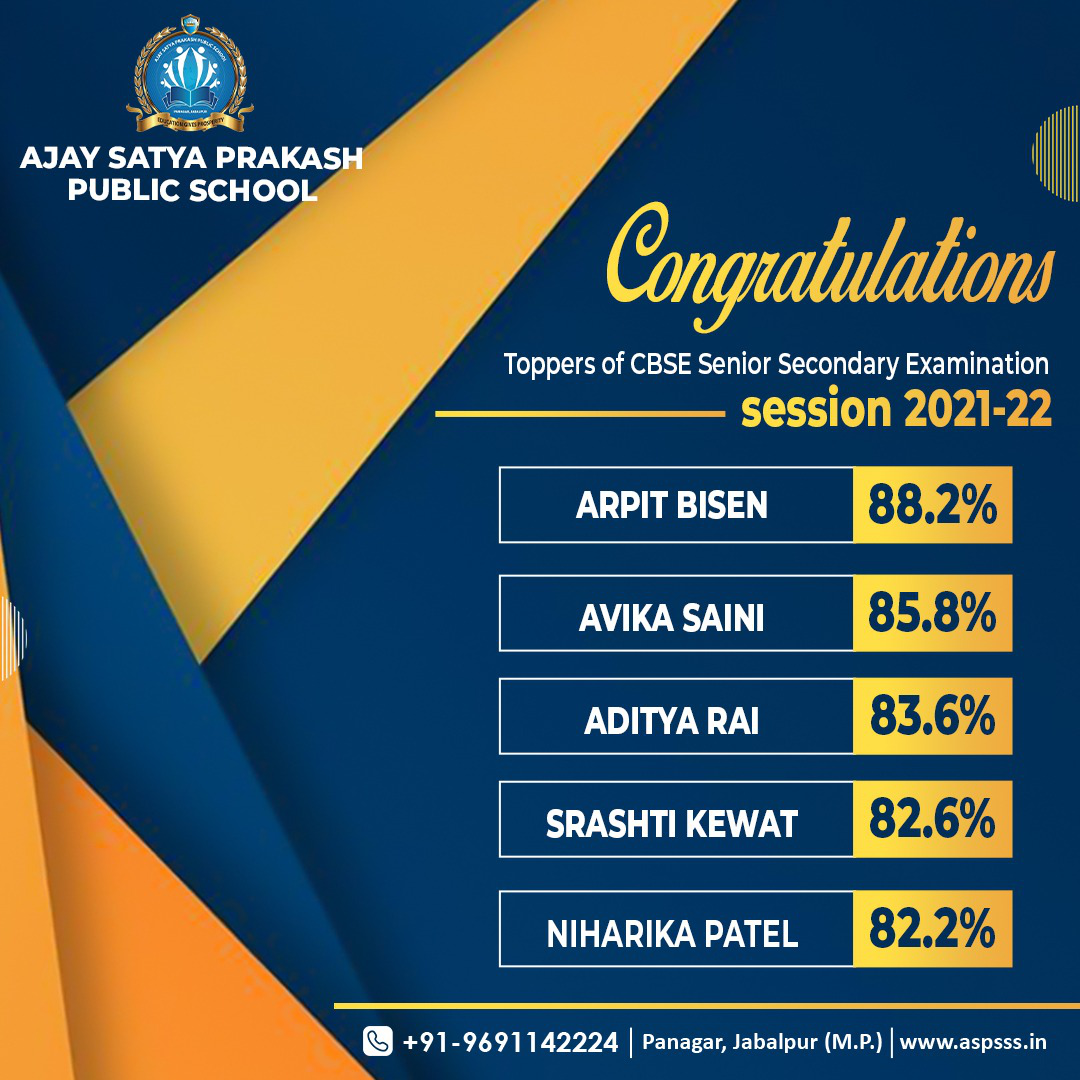 ajay satya praksh public school - congratulation for best result 10th class